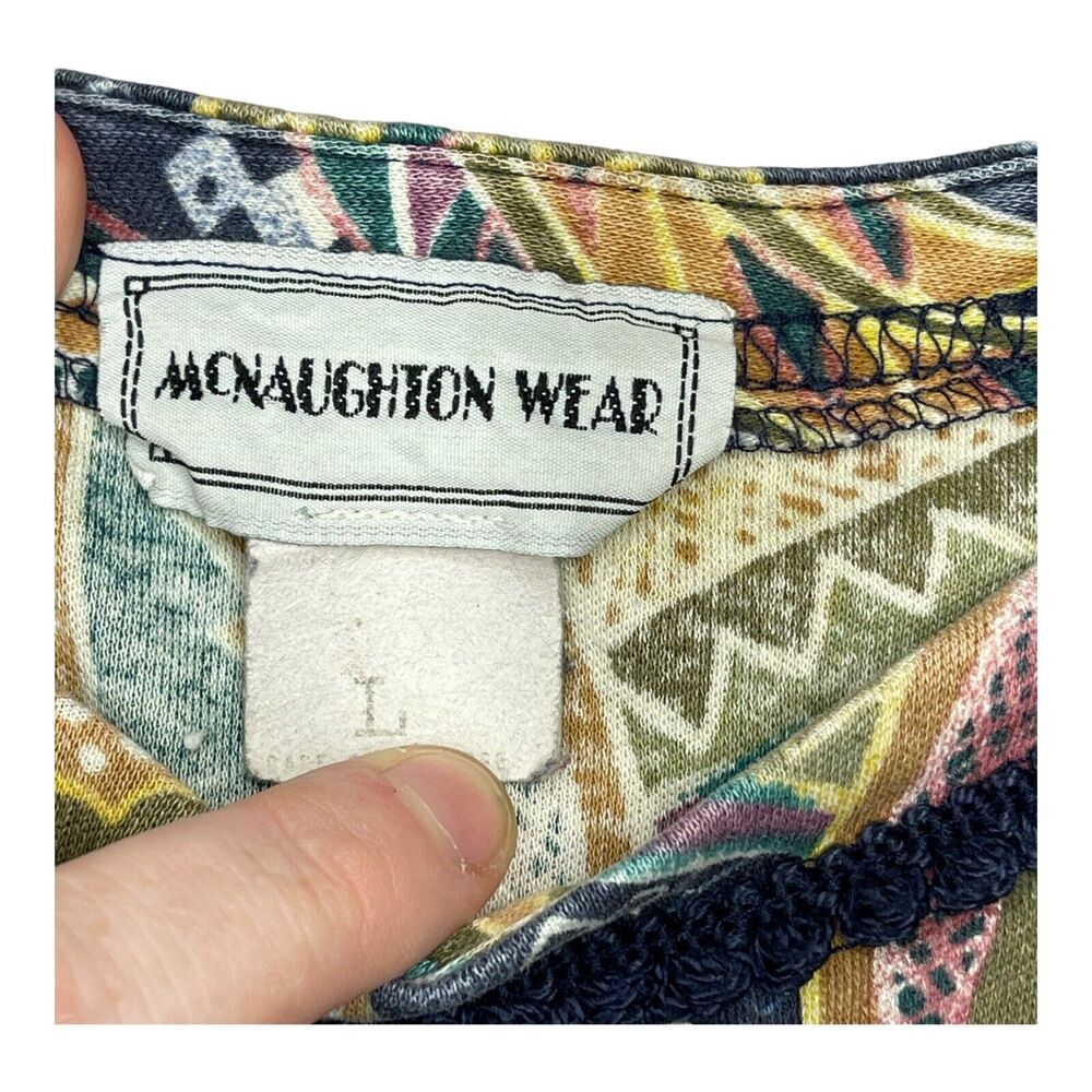 VTG McNaughton Wear Pullover Short Sleeved Shirt Women’s Size Large - Picture 2 of 7